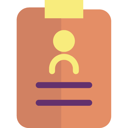 Curriculum business and finance interface personal profile icon