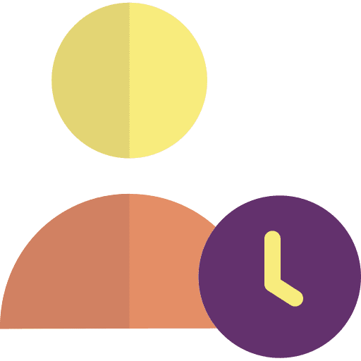 User business and finances people time and date icon