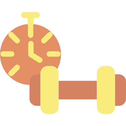 Gym wristwatch sport clock icon