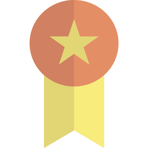 Badge seo and web star medal icon