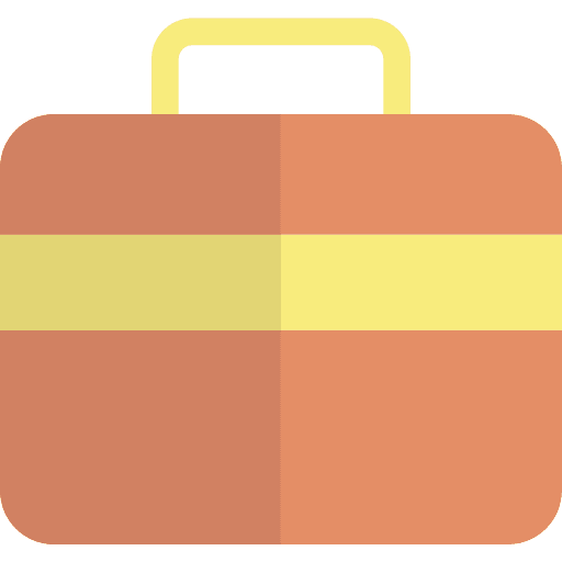 Briefcase suitcase bag portfolio icon