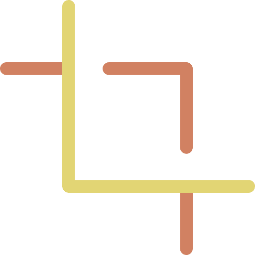 Crop cut button interface icon