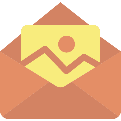 Postal envelope postal mail icon