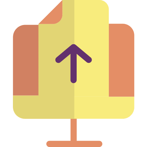 Upload screen monitor file icon