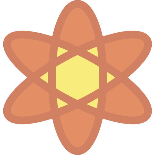 Physics atom physics electron icon