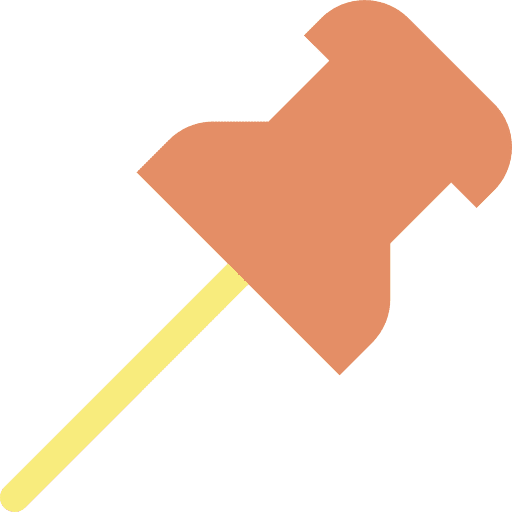 Pin tools and utensils school material push pin icon