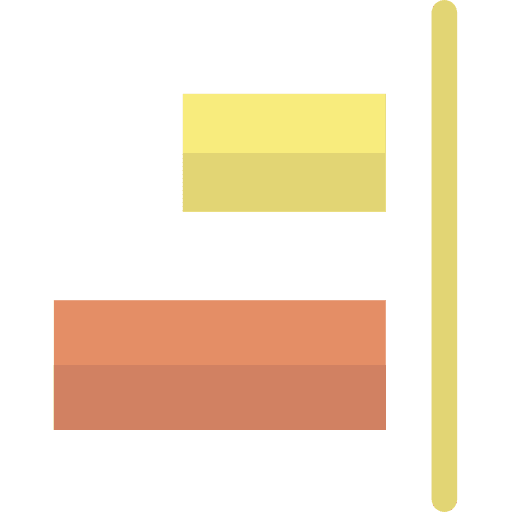 Right alignment lines right alignment symbol icon