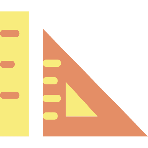 Rulers geometry set square tools and utensils icon