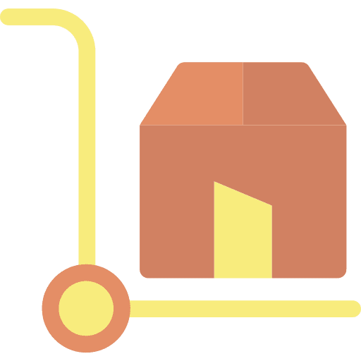 Trolley transport logistics trolley icon