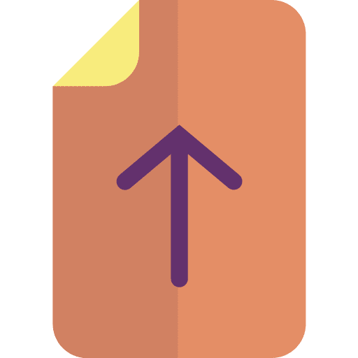 Upload archive arrow document icon