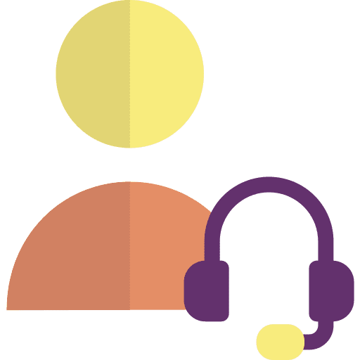 User support people telemarketer icon