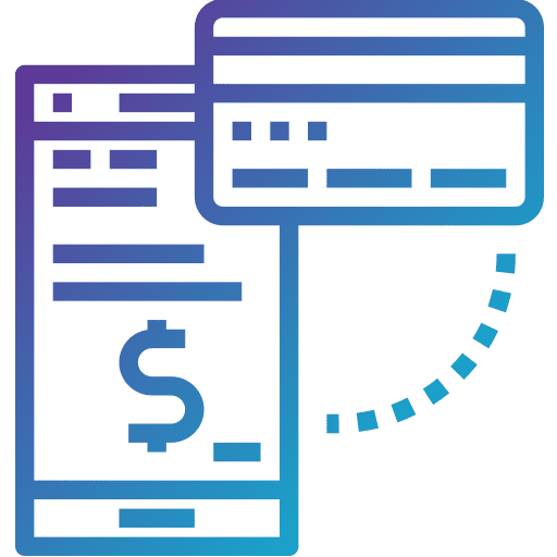 Credit card credit debit card communications icon