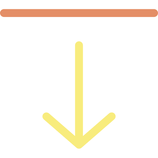 Down arrow direction download down arrow icon