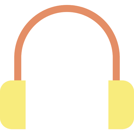 Headphones earphones audio technology icon