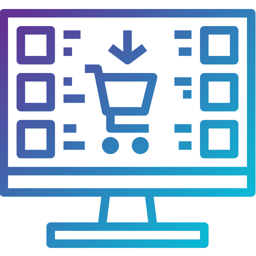 Ecommerce broswer multimedia business icon