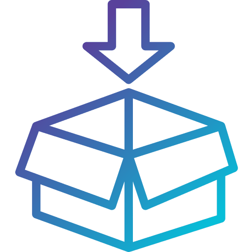 Package arrows cardboard shipping and delivery icon