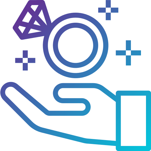 Ring hand situation offering icon