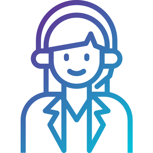 Call center phone operator counselling icon