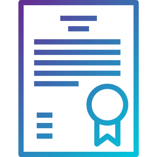 Certification interface certificate diploma icon