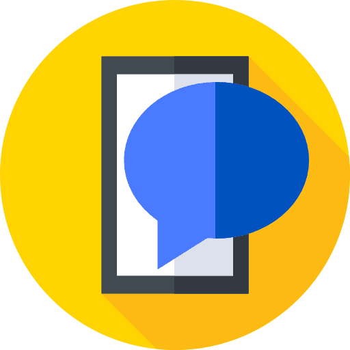 Chat bubble sms communications mobile icon