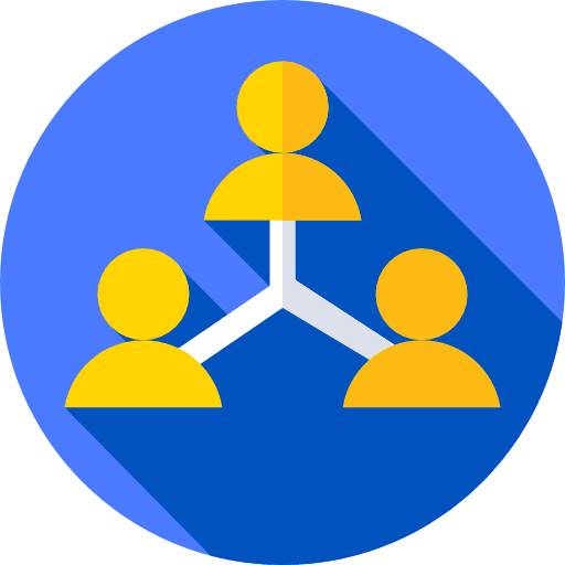 Communication group network members icon
