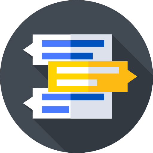 Chat speech bubble conversation communications icon