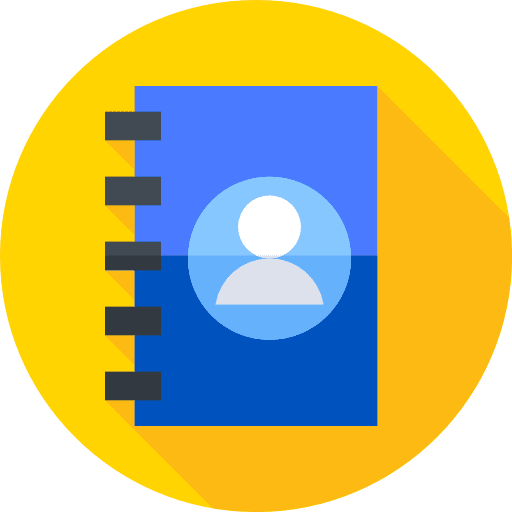 Contacts agenda files and folders contacts icon