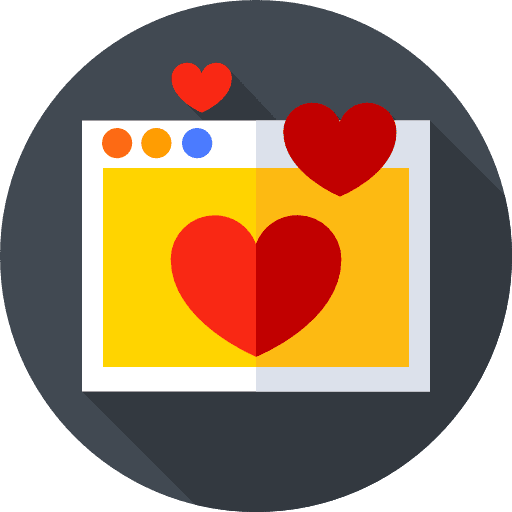 Love message emails digital seo icon