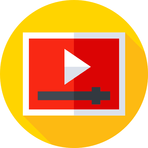 Youtube social network ui video player icon