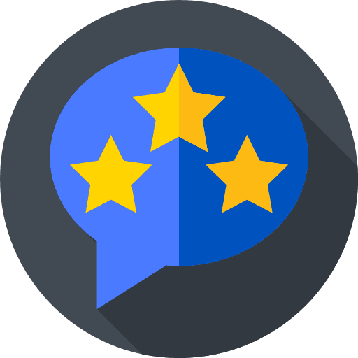 Stars speech bubble message conversation icon