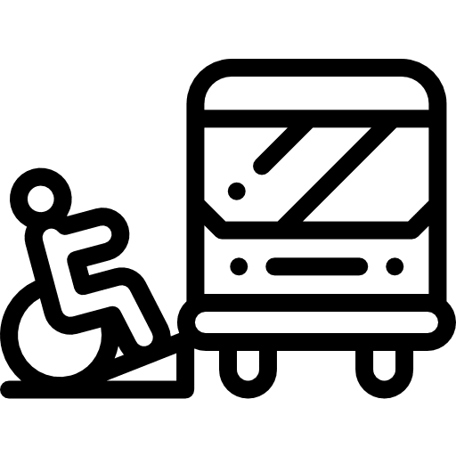 Disabled handicap transport person icon