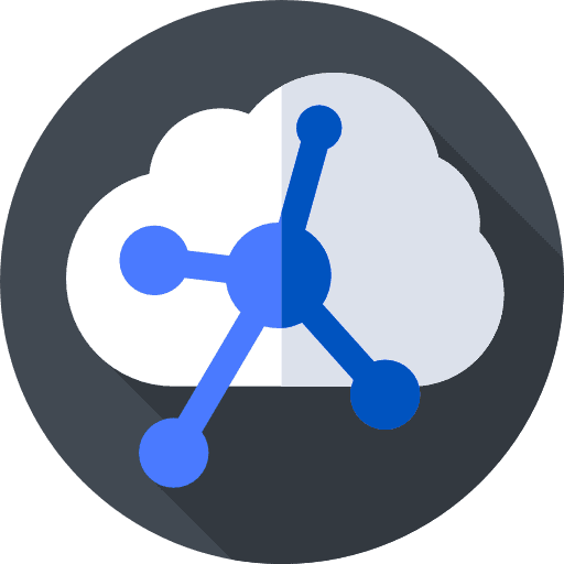 Network cloud network communications cloud computing icon