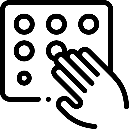 Braille disability gestures read icon