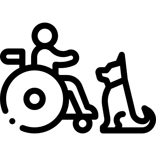 Disabled pet handicapped assistance icon