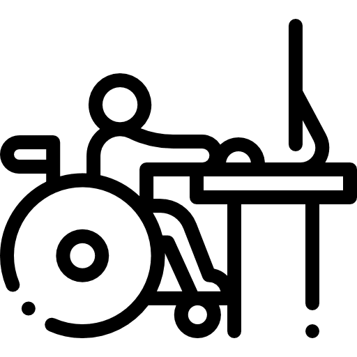 Disabled work handicapped healthcare and medical icon