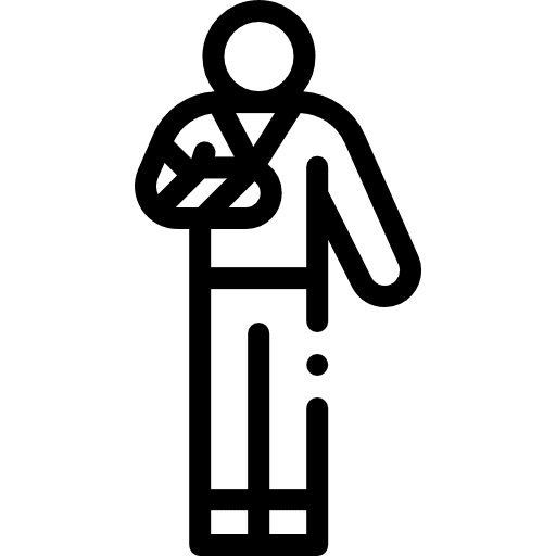 Injured person medical people icon