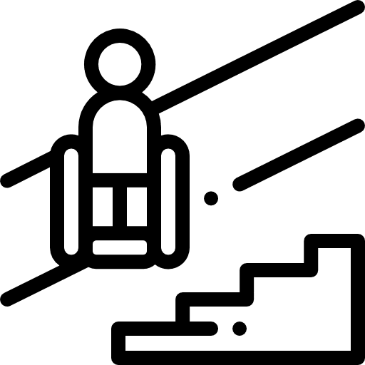 Stairs automatic chair people icon