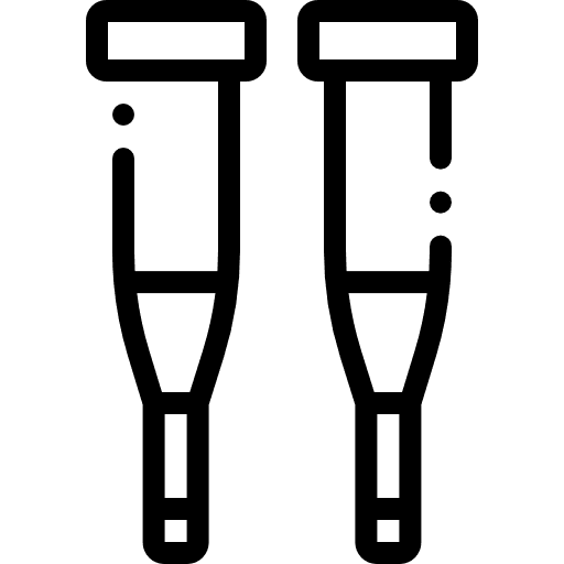 Crutches healthcare and medical injury health icon