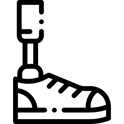 Prosthetic advance healthcare and medical repair icon