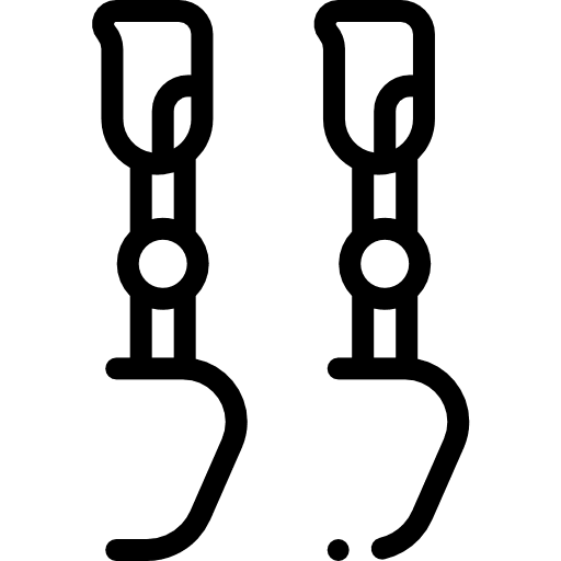 Prosthetic healthcare and medical advance body parts icon