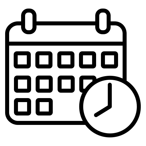 Calendar estimate calendar time and date icon