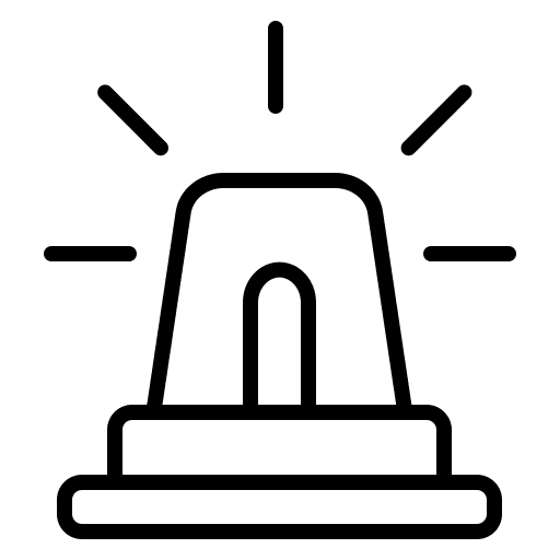 Emergency signs technology lights icon