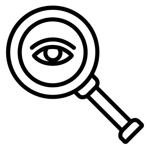 Eye scanner scan care icon