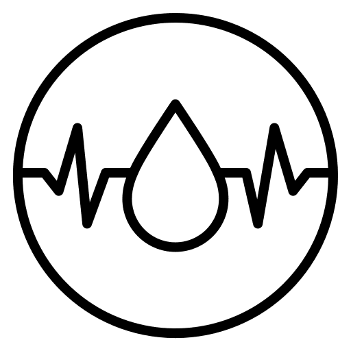 Lifeline beating beats blood icon