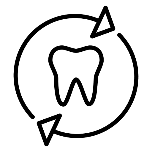 Dental care dentist arrows teeth icon