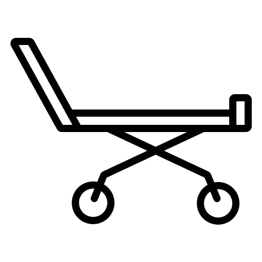 Stretcher emergencies medical assistance hospital icon