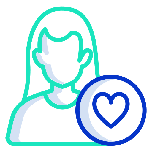Heart person user avatar icon