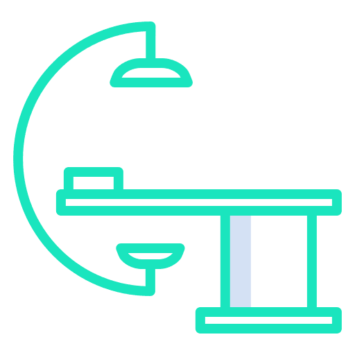 Operation bed hospital healthcare and medical icon