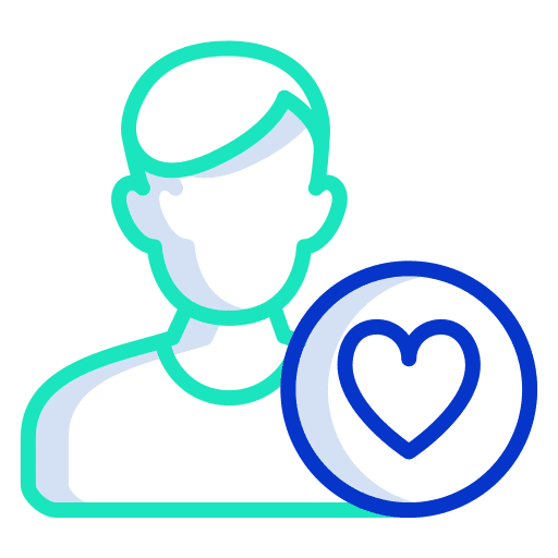 Recovered user people patient icon
