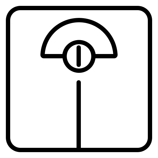 Weight scale healthcare and medical electronics diet icon